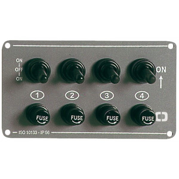 4-switch horizontal electrical panel - N°1 - comptoirnautique.com