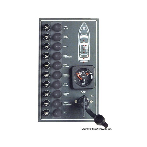 Quadro elétrico com 10 interruptores - N°1 - comptoirnautique.com 