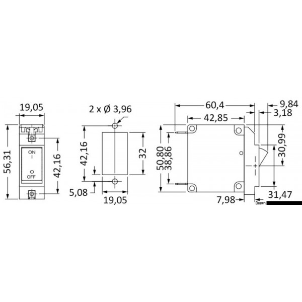 Interruptor Airpax palanca magnética automática 10A  - N°2 - comptoirnautique.com 