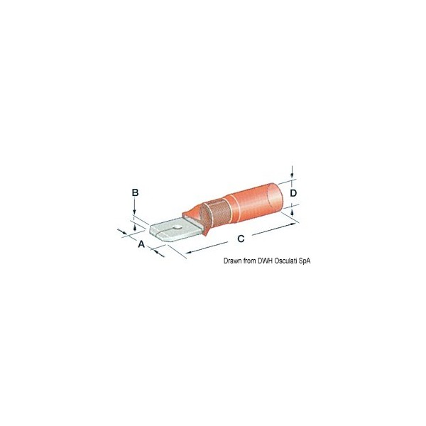 Wasserdichter männlicher Faston-Kabelschuh - N°1 - comptoirnautique.com