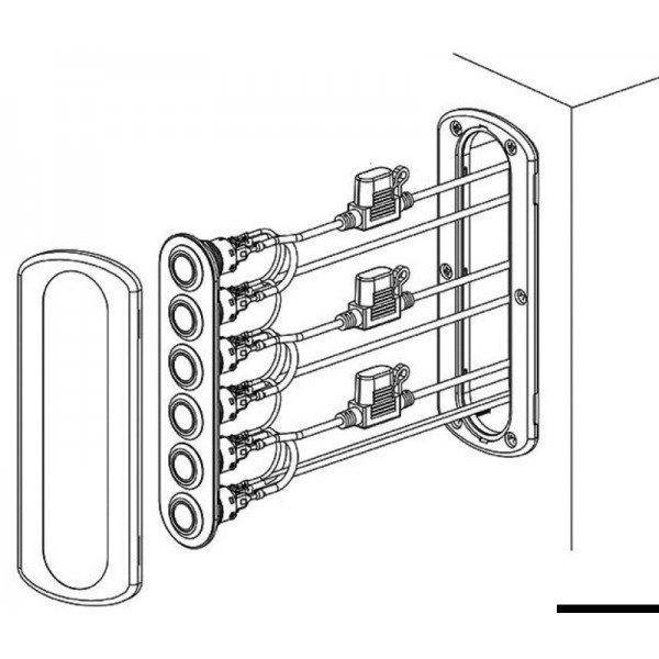 Panel de fibra de carbono retroiluminado. LED rojo - N°2 - comptoirnautique.com 