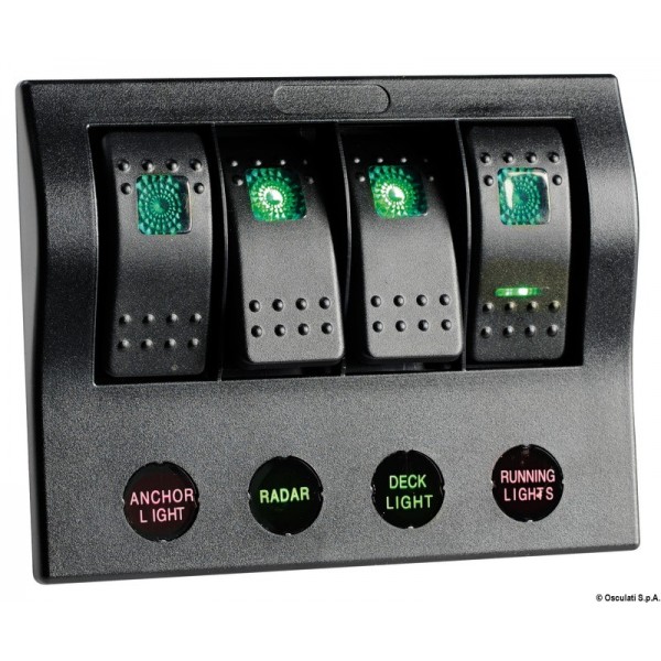 PCP Compact 4-switch electrical panel - N°1 - comptoirnautique.com 