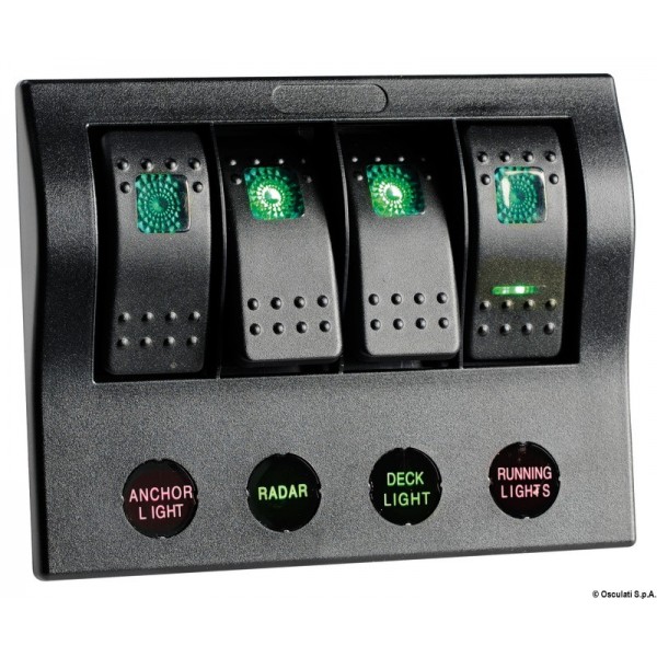 Quadro elettrico PCP Compact a 4 interruttori - N°1 - comptoirnautique.com
