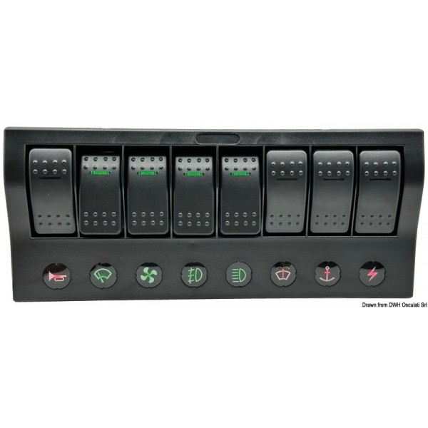 Quadro elettrico PCP Compact a 8 interruttori - N°1 - comptoirnautique.com