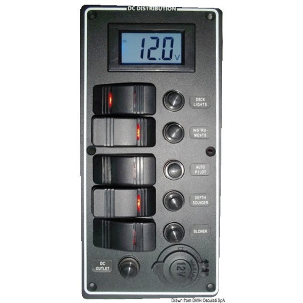 Schalttafel PCAL Digitaler Voltmeter 9/32 V - N°1 - comptoirnautique.com 