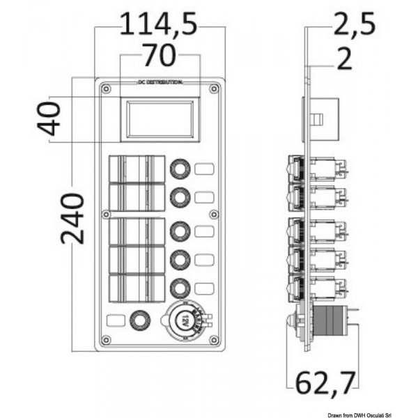 Cuadro eléctrico PCAL voltímetro digital 9/32 V - N°2 - comptoirnautique.com 