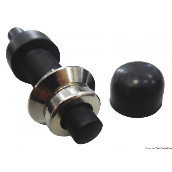 Bouton étanche en laiton noir  - N°2 - comptoirnautique.com