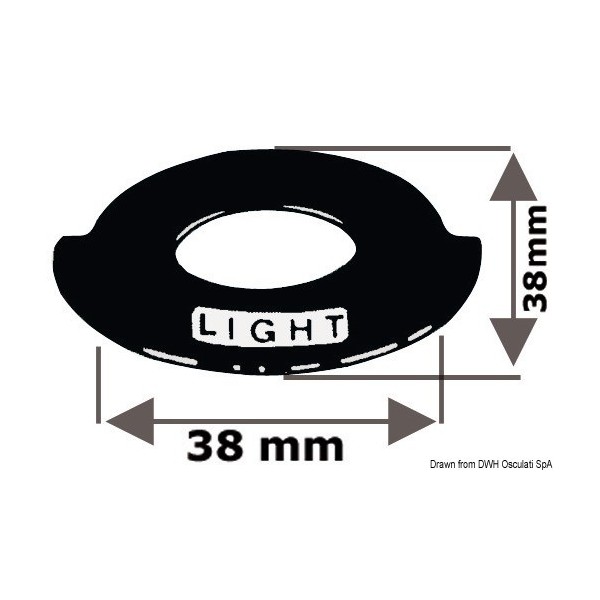 Etiquette en aluminium Anchor light  - N°1 - comptoirnautique.com 