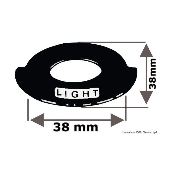 Etiqueta de aluminio de subida y bajada del molinete - N°1 - comptoirnautique.com 