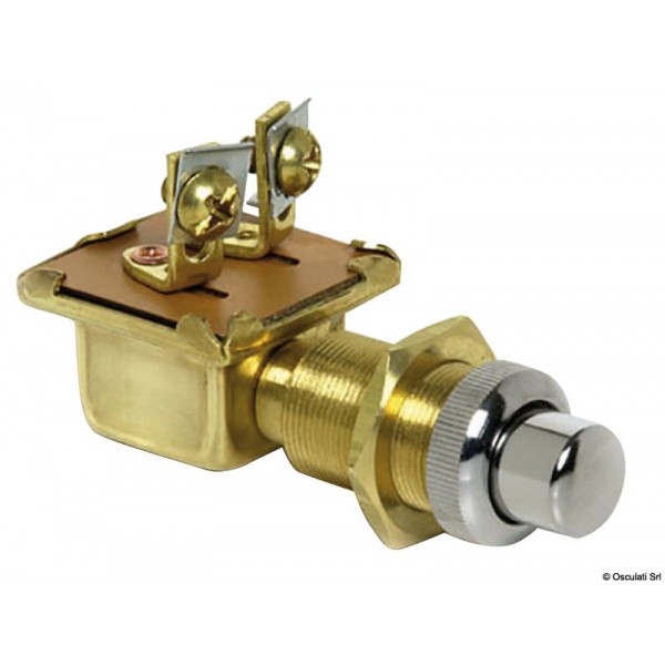 Pomo estanco de latón cromado 15 x 25 mm - N°1 - comptoirnautique.com