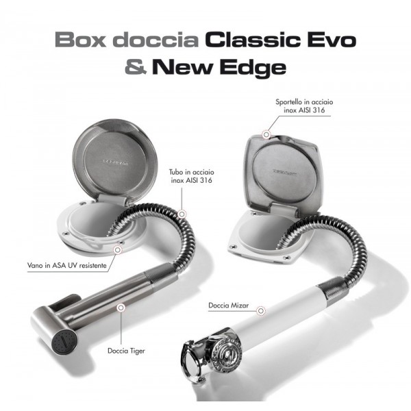 Classic Evo acciaio inox Tiger ponte doccia tubo inox 2,5m - N°6 - comptoirnautique.com