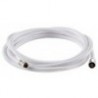 White nylon armoured shower hose 2.5 m