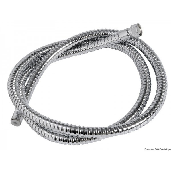 Polished stainless steel shower hose 2.5 m - N°1 - comptoirnautique.com