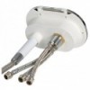 White shower enclosure Oval PVC 4 m rear outlet Rear shower outlet - N°2 - comptoirnautique.com