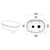 White shower enclosure Oval PVC 4 m rear outlet Rear shower outlet - N°3 - comptoirnautique.com