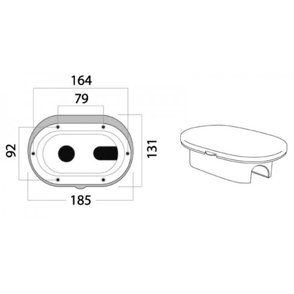 Cabina de ducha blanca Manguera ovalada de PVC de 2,5 m Salida de ducha trasera - N°2 - comptoirnautique.com