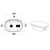 Cabina doccia bianca Tubo flessibile ovale in PVC da 2,5 m Uscita doccia posteriore - N°2 - comptoirnautique.com