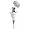 Doccia a pulsante, finitura bianca Tubo flessibile in PVC, 2,5 m Montaggio piatto