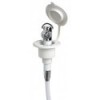 Button shower white finish PVC pipe 2.5 m Flat-mounted - N°1 - comptoirnautique.com