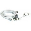Doccia a pulsante, finitura bianca Tubo flessibile in PVC, 4 m Fissaggio al piano - N°2 - comptoirnautique.com