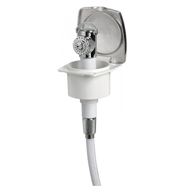 Douche inox New Edge tuyau PVC 2,5 m  - N°1 - comptoirnautique.com 