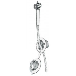 Button shower white finish...