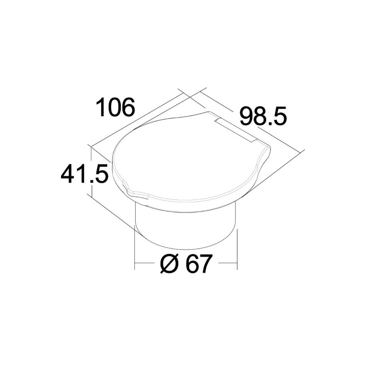 Osculati Elegant white shower enclosure PVC hose 4 m Flat-mounted OSC ...