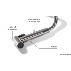 Stainless steel lever shower