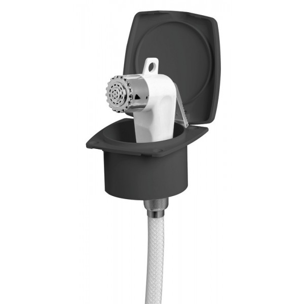 Flessibile in PVC per doccia Boris finitura nera 2,5 m - N°1 - comptoirnautique.com