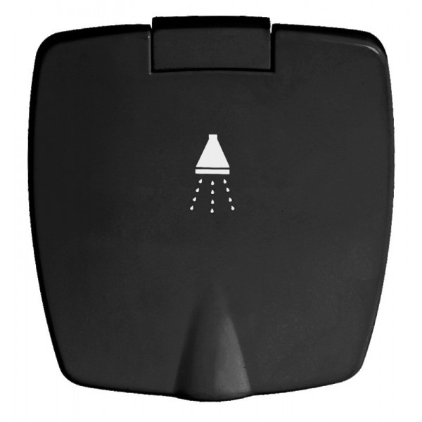 Boris Shower, Black Finish, 4-meter PVC Hose - N°1 - comptoirnautique.com
