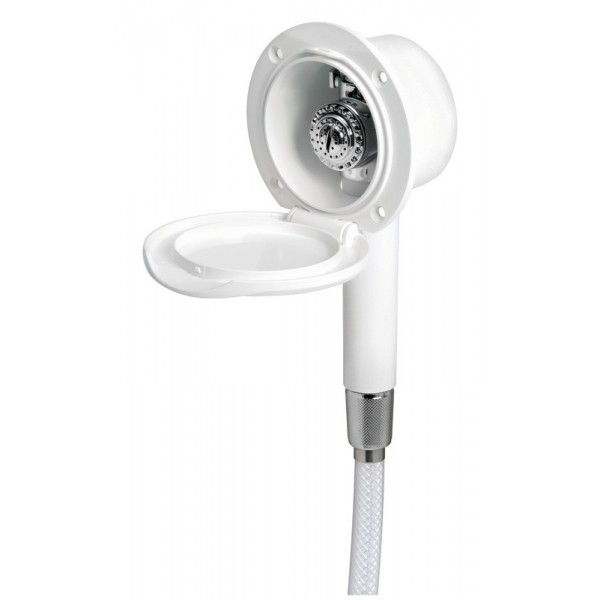 Box doccia Classic Evo bianco Tubo flessibile in PVC da 4 mm Installazione verticale - N°1 - comptoirnautique.com