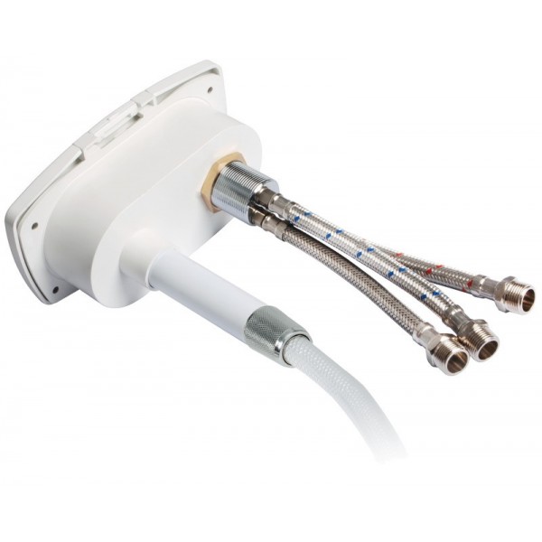 Mampara de ducha New Edge flexo PVC blanco 4 m Salida de ducha trasera - N°2 - comptoirnautique.com