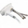 Mampara de ducha New Edge crema Manguera de PVC 4 mm Salida de ducha trasera