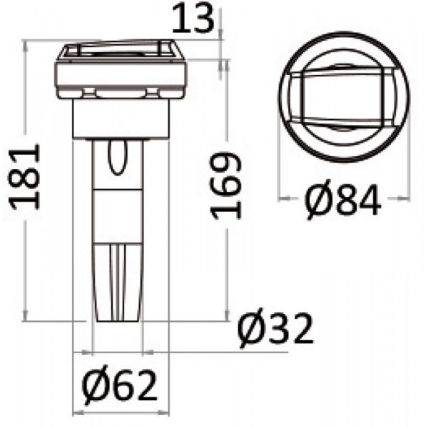 Mezclador de ducha Saturn horizontal blanco - N°3 - comptoirnautique.com