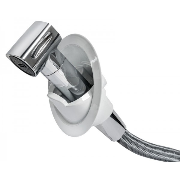 Misturadora vertical de duche Saturn branco - N°5 - comptoirnautique.com 