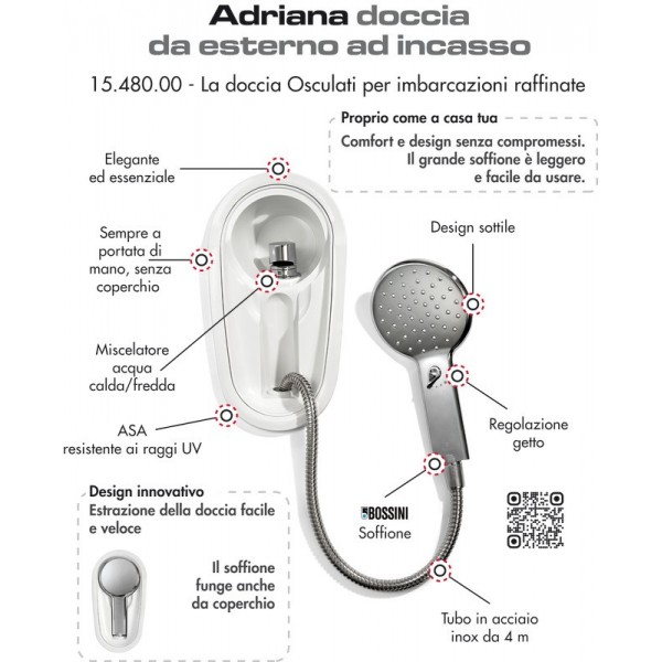 Cabina de duche Adriana no convés - N°6 - comptoirnautique.com 