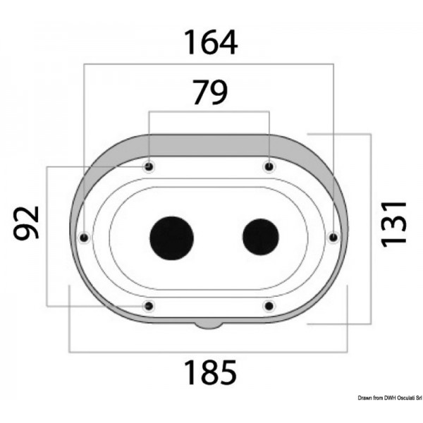 Duschbox Oval Tür Hinterausgang 185x131 - N°2 - comptoirnautique.com