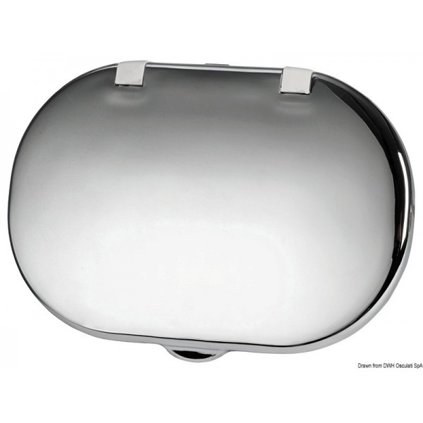 Oval chrome-plated neutral door - N°1 - comptoirnautique.com 