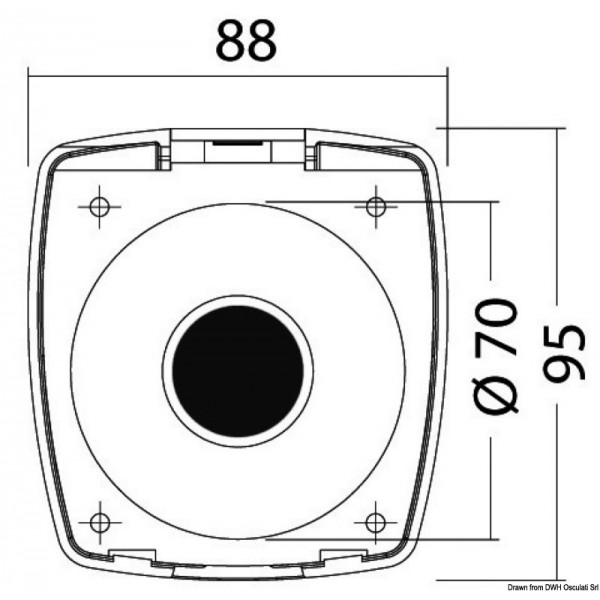 Duschbox New Edge Tür Ausgang transv. 88x95 - N°1 - comptoirnautique.com 