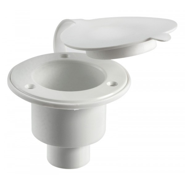 Boîtier douchette pont blanc   capot/garniture  - N°1 - comptoirnautique.com