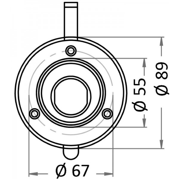 Boîtier douchette pont blanc   capot/garniture  - N°2 - comptoirnautique.com