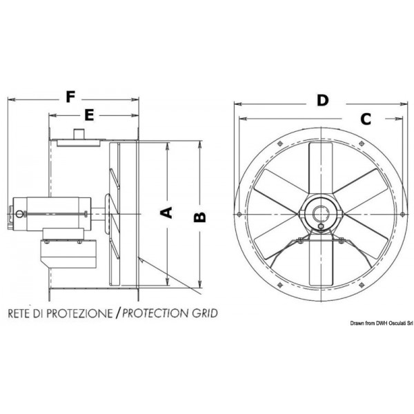 Axial fan 24 V 300 W 11 A flow FA - N°3 - comptoirnautique.com