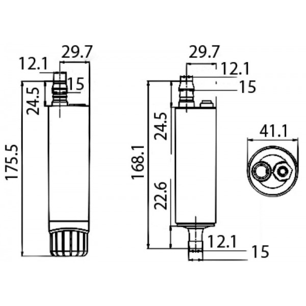 Pompa centrifuga sommergibile - 12V - 18 L/min - N°2 - comptoirnautique.com