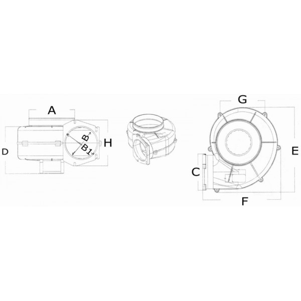 Aspiratore centrifugo a parete 12 V 11,5 A - N°3 - comptoirnautique.com