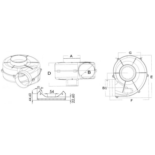 Aspirateur centrifuge avec étrier 12 V 11,5 A  - N°3 - comptoirnautique.com 