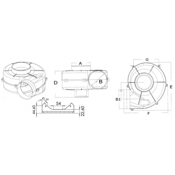 Aspiratore centrifugo con staffa 12 V 11,5 A - N°3 - comptoirnautique.com