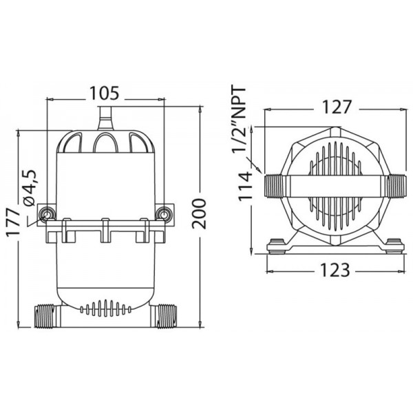 Ausdehnungsgefäß aus ABS 0,75 L - N°2 - comptoirnautique.com