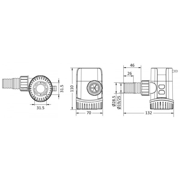 Pompe de cale auto Europump Next Generation 600 - 12V - 38 L/min - N°3 - comptoirnautique.com