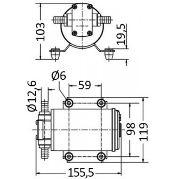 Pompa per olio, diesel e fluidi viscosi 12 V - N°3 - comptoirnautique.com