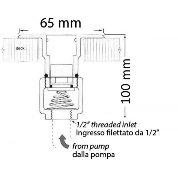 Cierre de bayoneta con conector de plástico inclinado - N°2 - comptoirnautique.com 